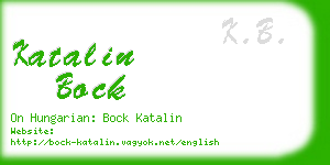 katalin bock business card